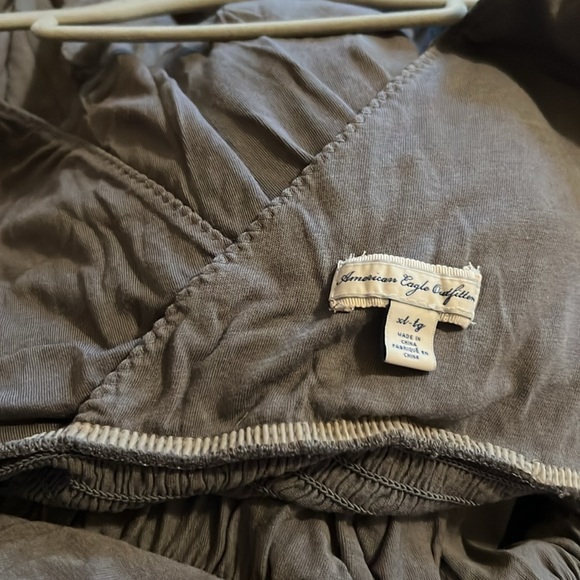 American Eagle Size XL Tie Strap Double V Mini Dress - Picture 5 of 6